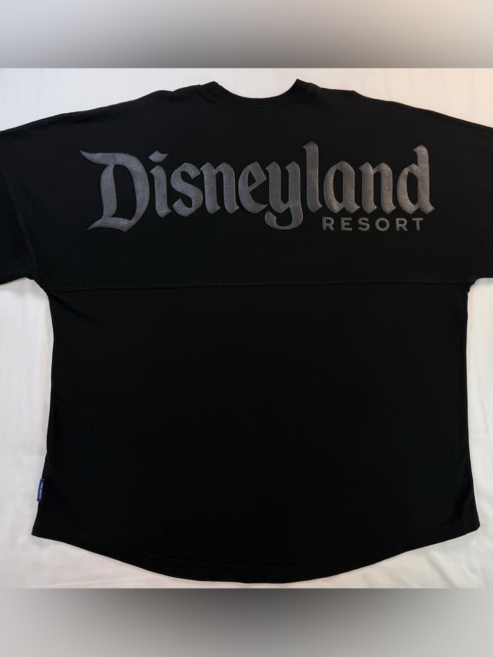 Disney Spirit Jersey Black on Black Long Sleeve Cotton Adult XL